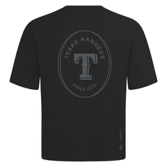Texas Rangers Levelwear Signet Oversized Luxe Signature Knit T-Shirt - Black - MLB Online