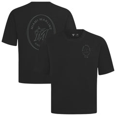 Miami Marlins Levelwear Signet Oversized Luxe Signature Knit T-Shirt - Black - MLB Online