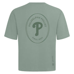 Philadelphia Phillies Levelwear Signet Oversized Luxe Signature Knit T-Shirt - Green - MLB Sale
