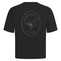 Toronto Blue Jays Levelwear Signet Oversized Luxe Signature Knit T-Shirt - Black - MLB on Sale