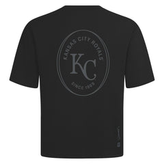 Kansas City Royals Levelwear Signet Oversized Luxe Signature Knit T-Shirt - Black - MLB on Sale