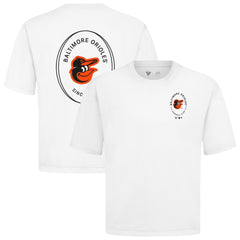 Baltimore Orioles Levelwear Signet Oversized Luxe Signature Knit T-Shirt - White - MLB Discount
