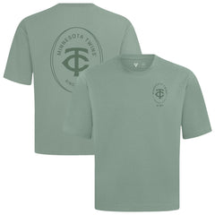 Minnesota Twins Levelwear Register Oversized Luxe Signature Knit T-Shirt - Green - MLB Online