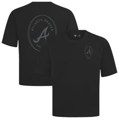 Atlanta Braves Levelwear Register Oversized Luxe Signature Knit T-Shirt - Black - MLB Discount