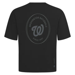 Washington Nationals Levelwear Register Oversized Luxe Signature Knit T-Shirt - Black - MLB Sale