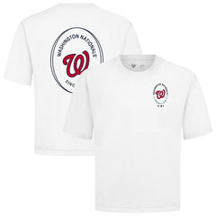 Washington Nationals Levelwear Register Oversized Luxe Signature Knit T-Shirt - White - MLB Online