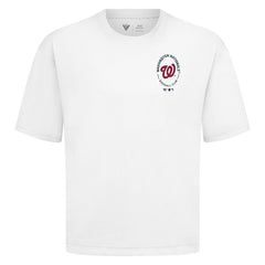 Washington Nationals Levelwear Register Oversized Luxe Signature Knit T-Shirt - White - MLB Online