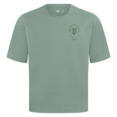 San Francisco Giants Levelwear Register Oversized Luxe Signature Knit T-Shirt - Green - MLB Discount