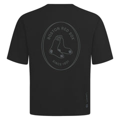 Boston Red Sox Levelwear Register Oversized Luxe Signature Knit T-Shirt - Black - MLB Lifestyle