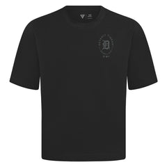 Detroit Tigers Levelwear Register Oversized Luxe Signature Knit T-Shirt - Black - MLB Discount