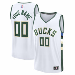 Milwaukee Bucks Fast Break Custom Jersey Association Edition White | Fanatics outlet