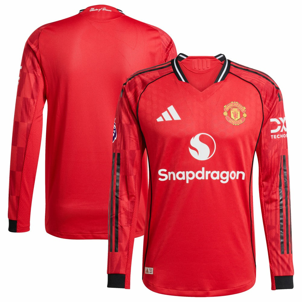 Manchester United Home 2025/26 Player Long Sleeve Jersey Red - Adidas outlet
