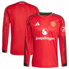 Manchester United Home 2025/26 Replica Long Sleeve Jersey Red - Adidas Discount