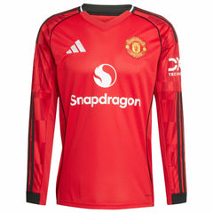 Manchester United Home 2025/26 Replica Long Sleeve Jersey Red - Adidas Discount