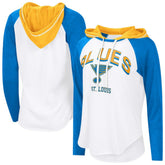 St. Louis Blues G-III 4Her by Carl Banks Women's MVP Hooded Long-Sleeve T-Shirt - White - NHL 203109359