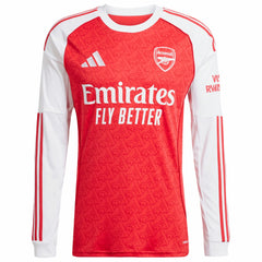 Arsenal 2025/26 Home Replica Long Sleeve Custom Jersey Red - Adidas