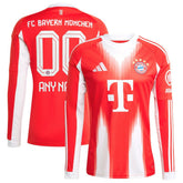 Bayern Munich 2025/26 Home Replica Long Sleeve Custom Jersey Red - Adidas for sale