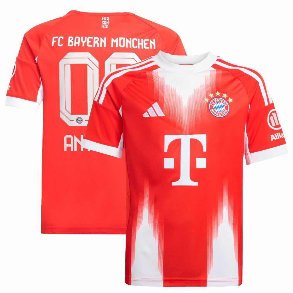 Bayern Munich Youth 2025/26 Home Replica Custom Jersey Red - Adidas for sale
