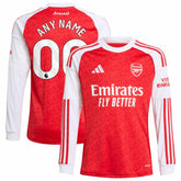 Arsenal Youth 2025/26 Home Replica Long Sleeve Custom Jersey Red - Adidas