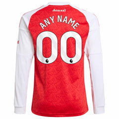 Arsenal Youth 2025/26 Home Replica Long Sleeve Custom Jersey Red - Adidas