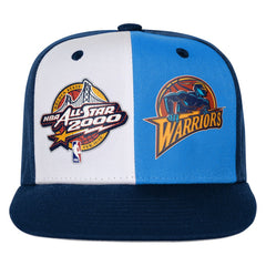Golden State Warriors Youth 2000 All-Star Game Duo Front Snapback Hat for sale Navy | Mitchell & Ness outlet