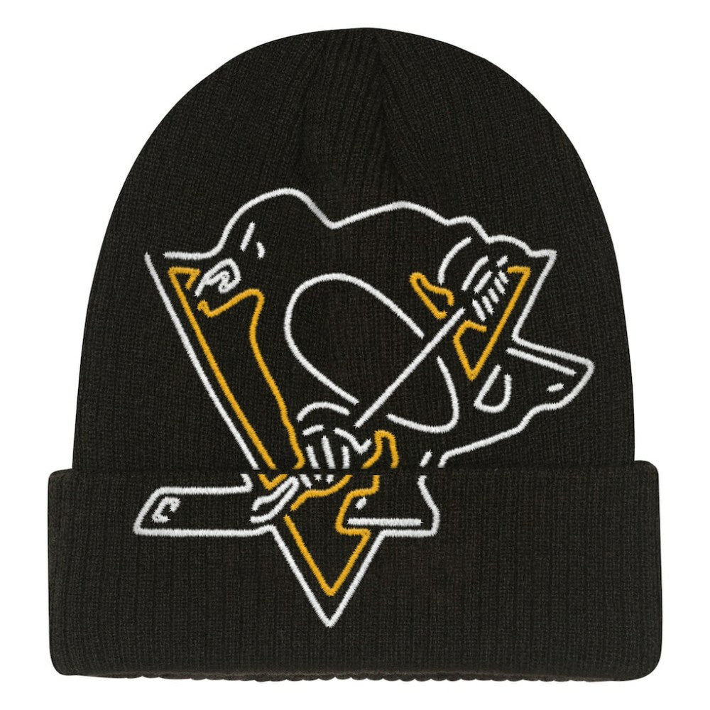 Pittsburgh Penguins Mitchell & Ness Youth Neon Line Lights Cuffed Knit Hat - Black - NHL 203109683