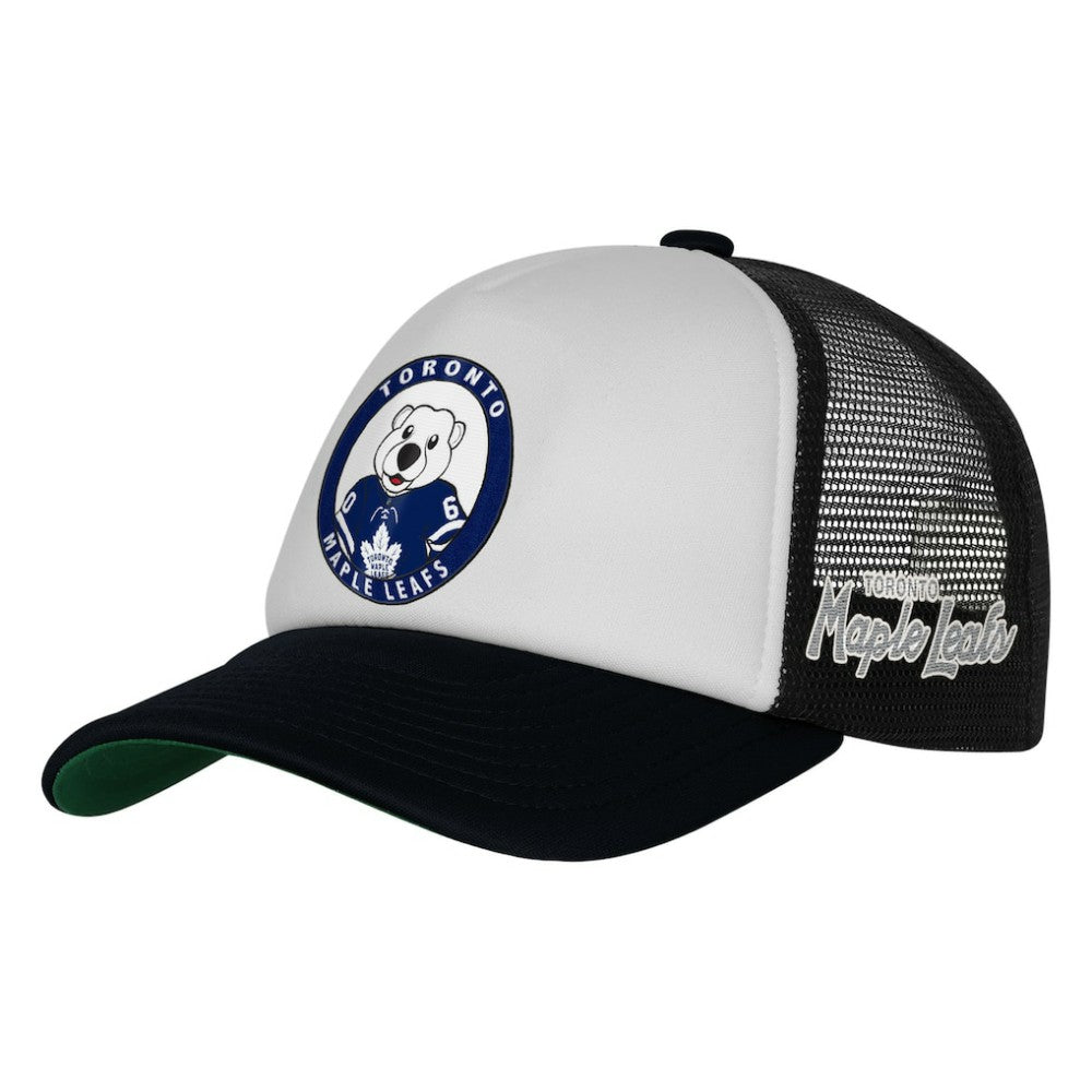 Toronto Maple Leafs Mitchell & Ness Youth Mascot Adjustable Trucker Hat - White - NHL 203109697