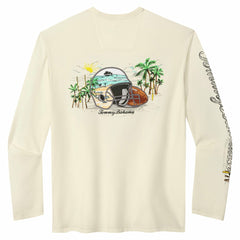 Detroit Lions Oasis Endzone Lux Long Sleeve T-Shirt Cream
