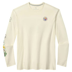 Pittsburgh Steelers Oasis Endzone Lux Long Sleeve T-Shirt Cream