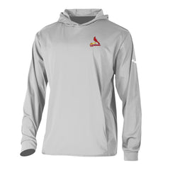St. Louis Cardinals Columbia Long Drive Pullover Hoodie - Gray - Columbia Sale