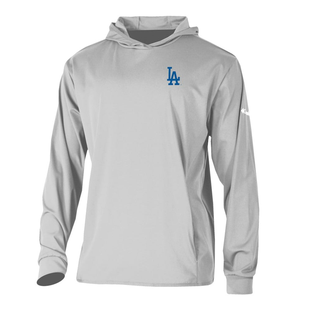 Los Angeles Dodgers Columbia Long Drive Pullover Hoodie - Gray - Columbia Sale