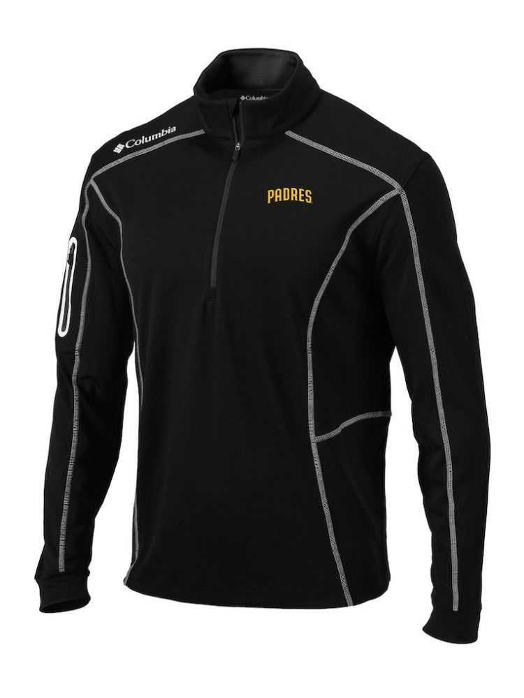 San Diego Padres Columbia Omni-Wick Shotgun Quarter-Zip Pullover - Black - Columbia Lifestyle