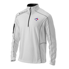 Toronto Blue Jays Columbia Omni-Wick Shotgun Quarter-Zip Pullover - White - Columbia Discount
