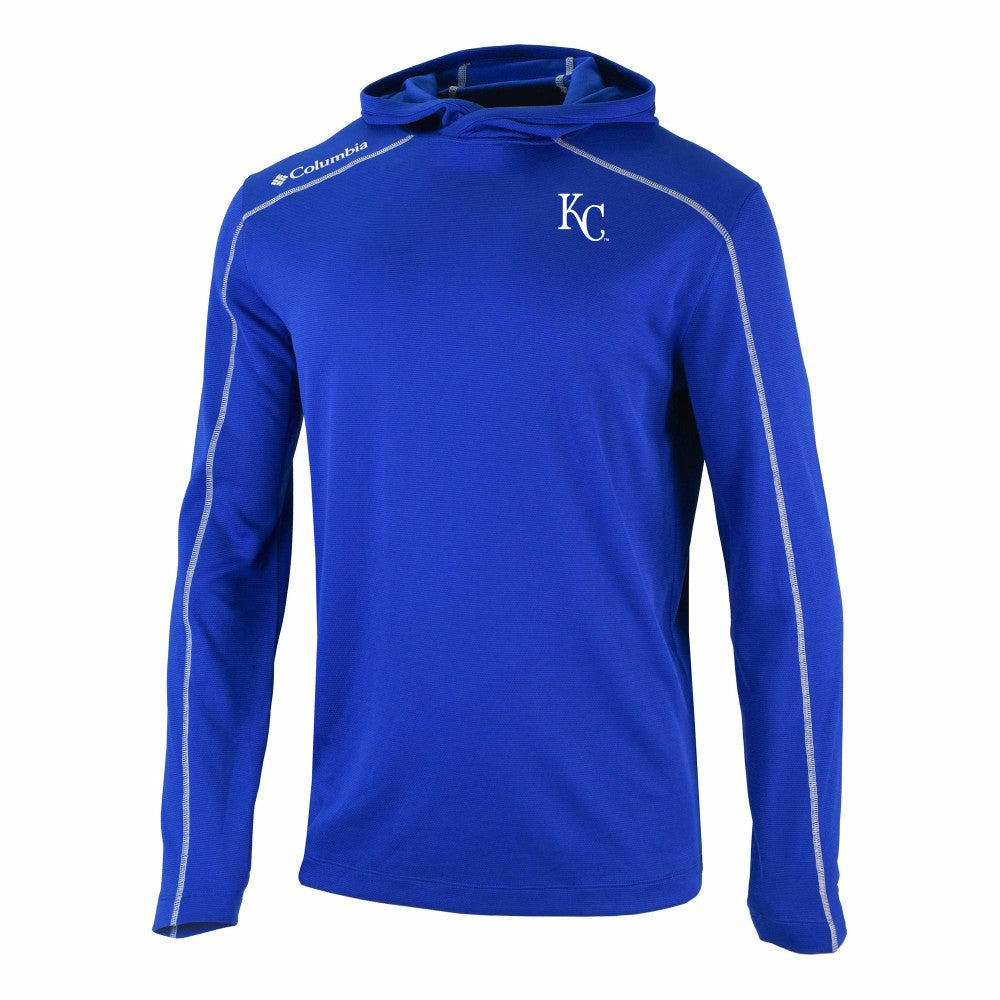 Kansas City Royals Columbia Omni-Wick Shotgun Pullover Hoodie - Royal - Columbia Discount