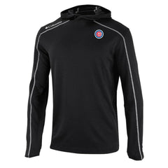 Chicago Cubs Columbia Omni-Wick Shotgun Pullover Hoodie - Black - Columbia Sale