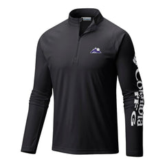 Colorado Rockies Columbia Terminal Tackle Omni-Wick Raglan Quarter-Zip Pullover - Black - Columbia Online