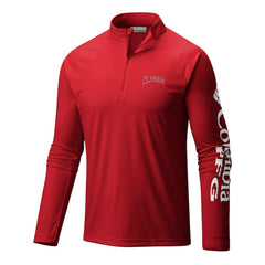 Los Angeles Angels Columbia Terminal Tackle Omni-Wick Raglan Quarter-Zip Pullover - Red - Columbia Lifestyle