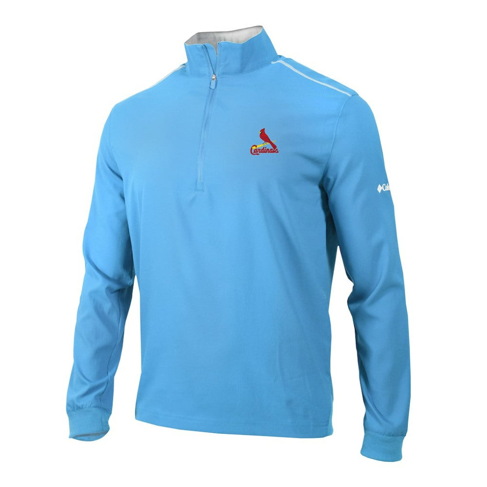 St. Louis Cardinals Columbia Omni-Wick Bogey's Paradise Quarter-Zip Pullover - Light Blue - Columbia Lifestyle