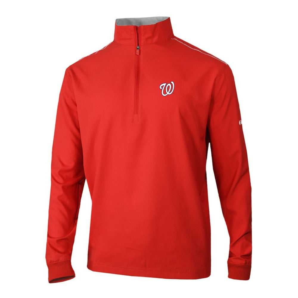 Washington Nationals Columbia Omni-Wick Bogey's Paradise Quarter-Zip Pullover - Red - Columbia Discount