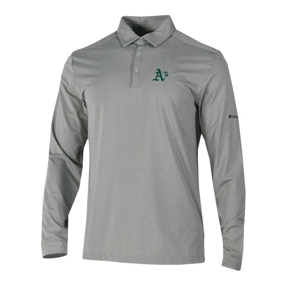 Athletics Columbia Omni-Wick Pin High Long Sleeve Polo - Gray - Columbia Online