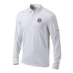 Washington Nationals Columbia Omni-Wick Pin High Long Sleeve Polo - White - Columbia Lifestyle