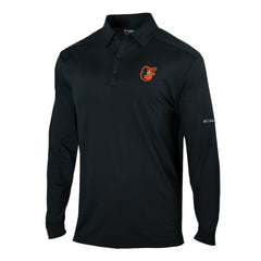 Baltimore Orioles Columbia Omni-Wick Pin High Long Sleeve Polo - Black - Columbia Online