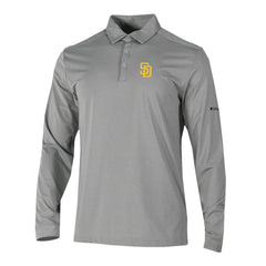 San Diego Padres Columbia Omni-Wick Pin High Long Sleeve Polo - Gray - Columbia Lifestyle