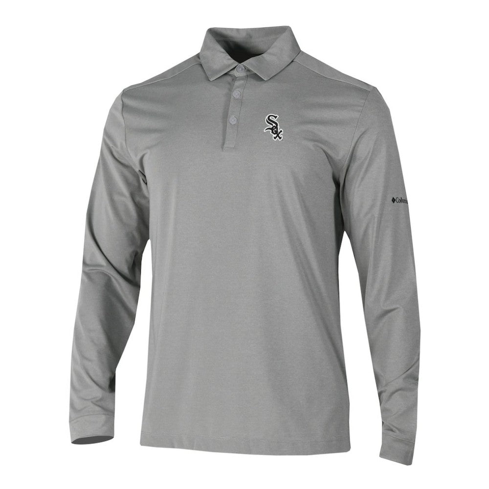 Chicago White Sox Columbia Omni-Wick Pin High Long Sleeve Polo - Gray - Columbia Sale