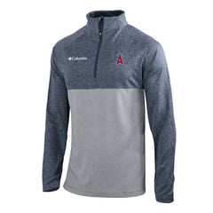 Los Angeles Angels Columbia Omni-Wick Raglan Rockin' It Quarter-Zip Pullover - Navy - Columbia Online