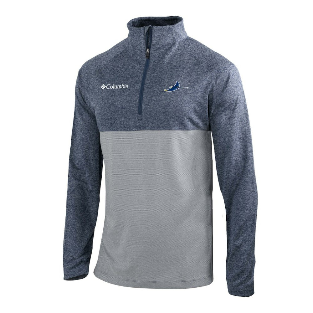 Tampa Bay Rays Columbia Omni-Wick Raglan Rockin' It Quarter-Zip Pullover - Navy - Columbia Lifestyle