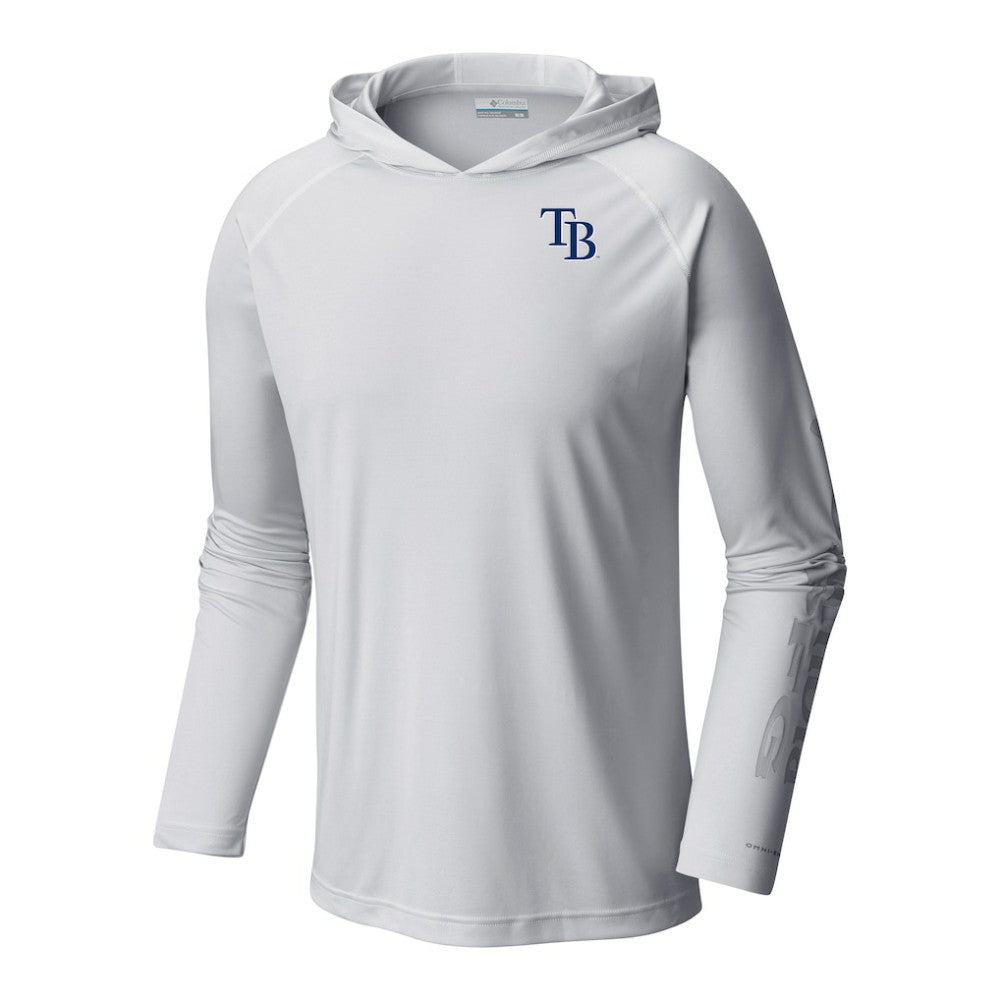 Tampa Bay Rays Columbia Terminal Tackle Omni-Shade Pullover Hoodie - White - Columbia Sale