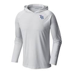 Tampa Bay Rays Columbia Terminal Tackle Omni-Shade Pullover Hoodie - White - Columbia Sale