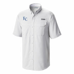 Kansas City Royals Columbia Omni-Wick Low Drag Offshore Button-Up Shirt - White - Columbia Online