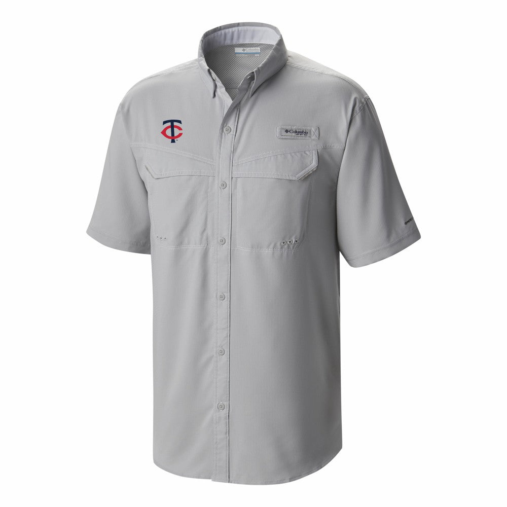 Minnesota Twins Columbia Omni-Wick Low Drag Offshore Button-Up Shirt - Gray - Columbia Discount